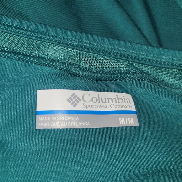 Columbia PFG Teal Women's Short Drop Sleeve Top M - Picture 6 of 6